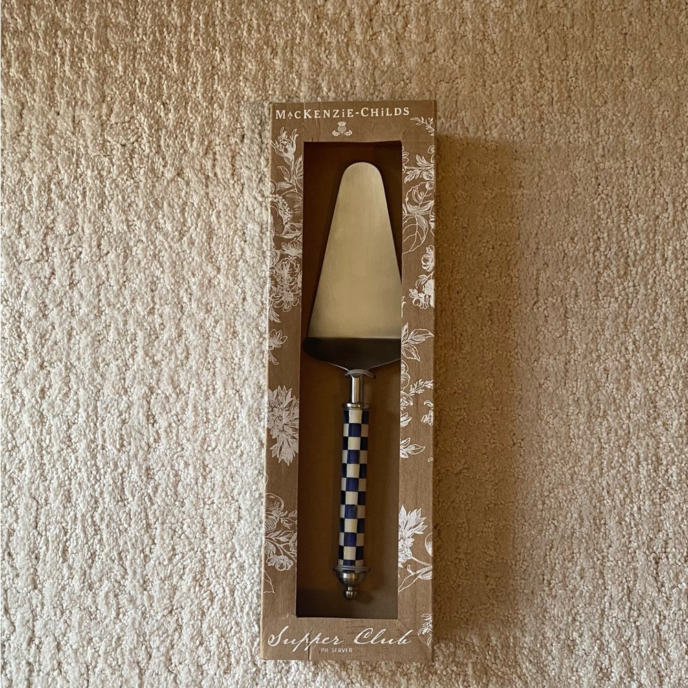 Mackenzie Childs royal check pie server